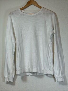 rag & bone White Crewneck Long Sleeve Shirt